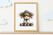Beach Animals Watercolor Clipart Set, an Animal Illustration by Nicolle's Colorful Art (Thumbnail 3 of 10)