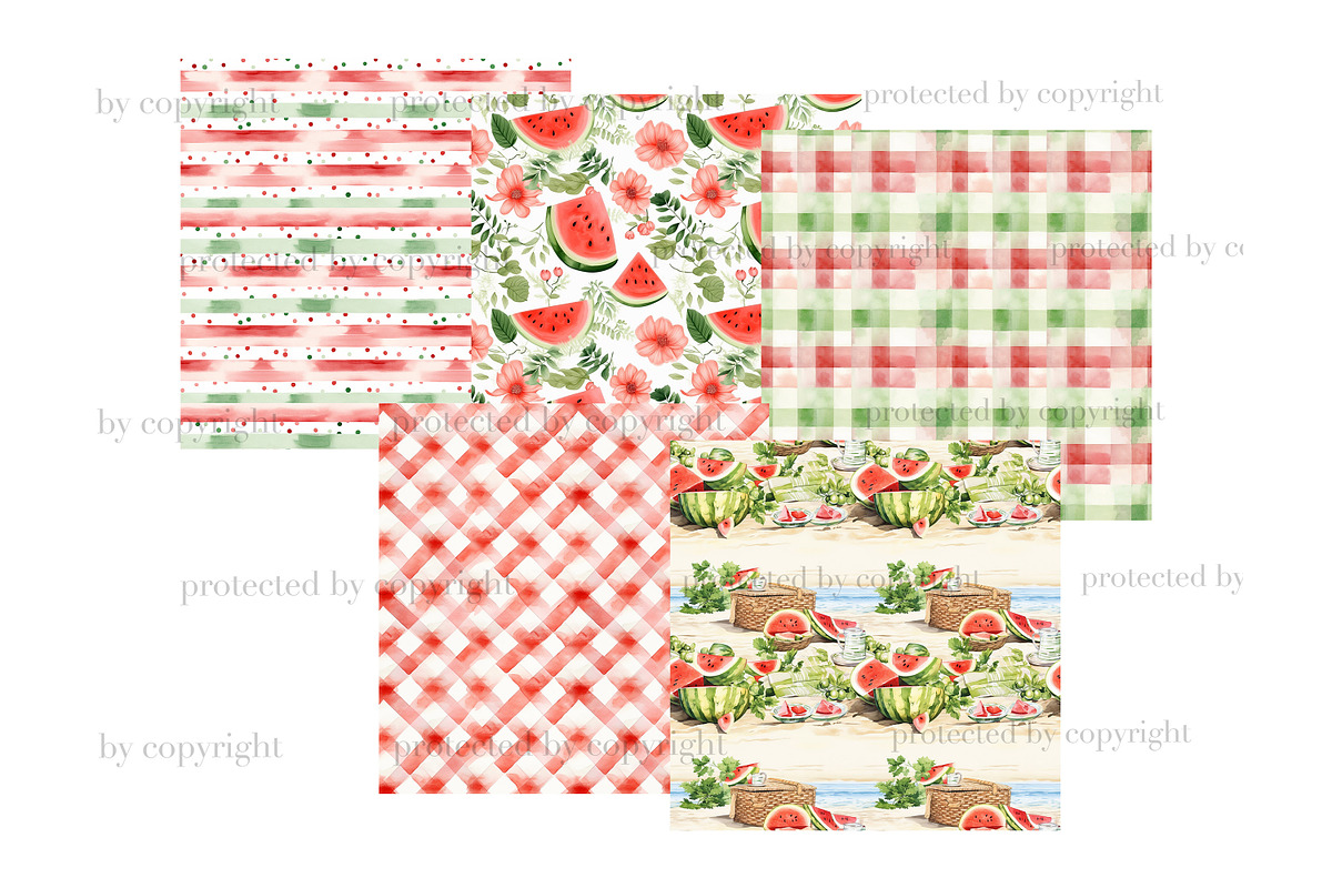 Watermelon Papers | Summer Pattern, a Pattern Graphic by GlamArtZhanna (Photo 4 of 4)
