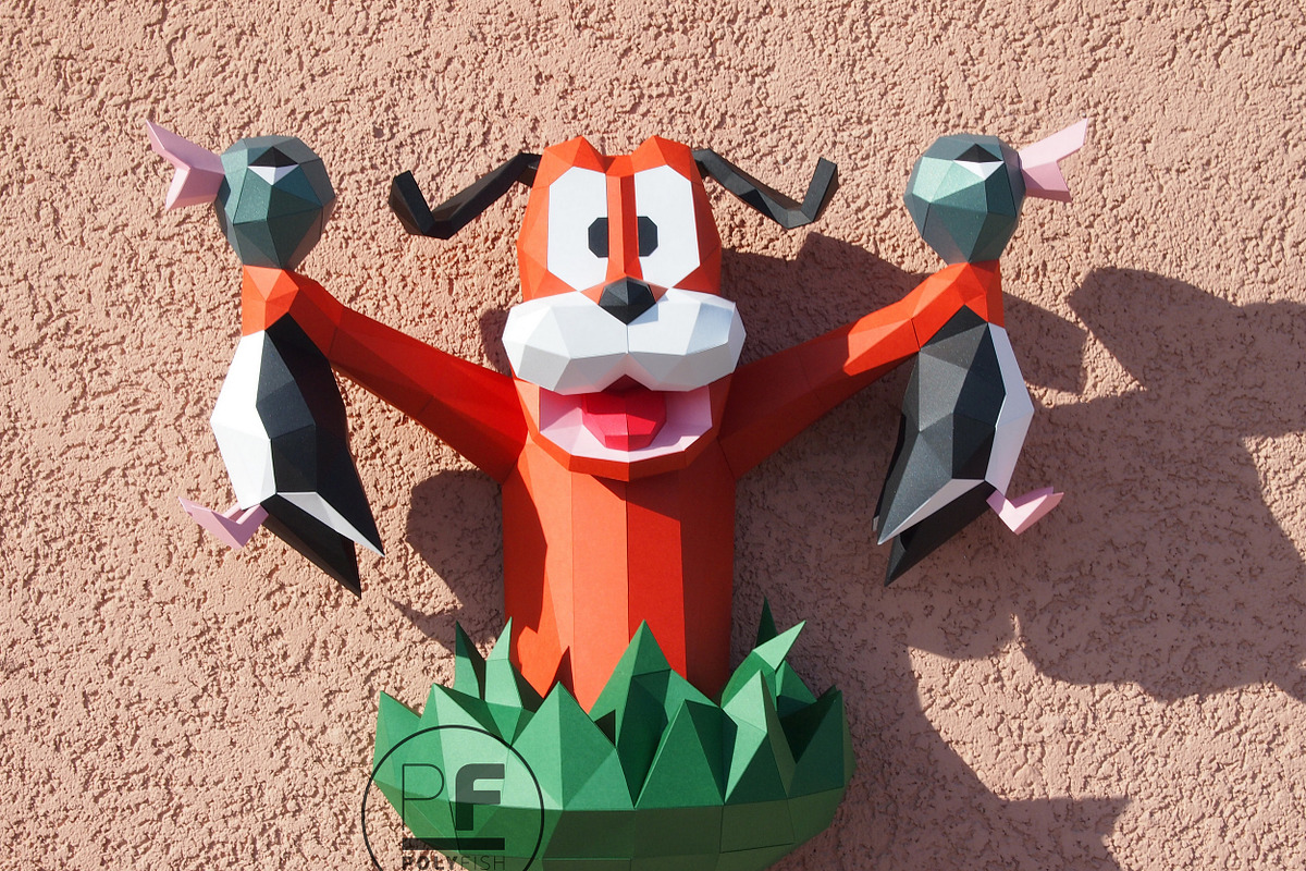 DIY Duck Hunt 3D model template, a Graphic by PolyFish (Photo 1 of 6)