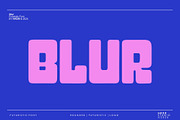 Blur - Futuristic Display Font, a Sans Serif Font by HRDR (Thumbnail 1 of 9)