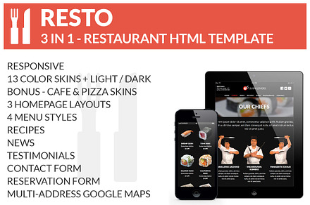 RESTO : 3 Restaurant HTML Templates