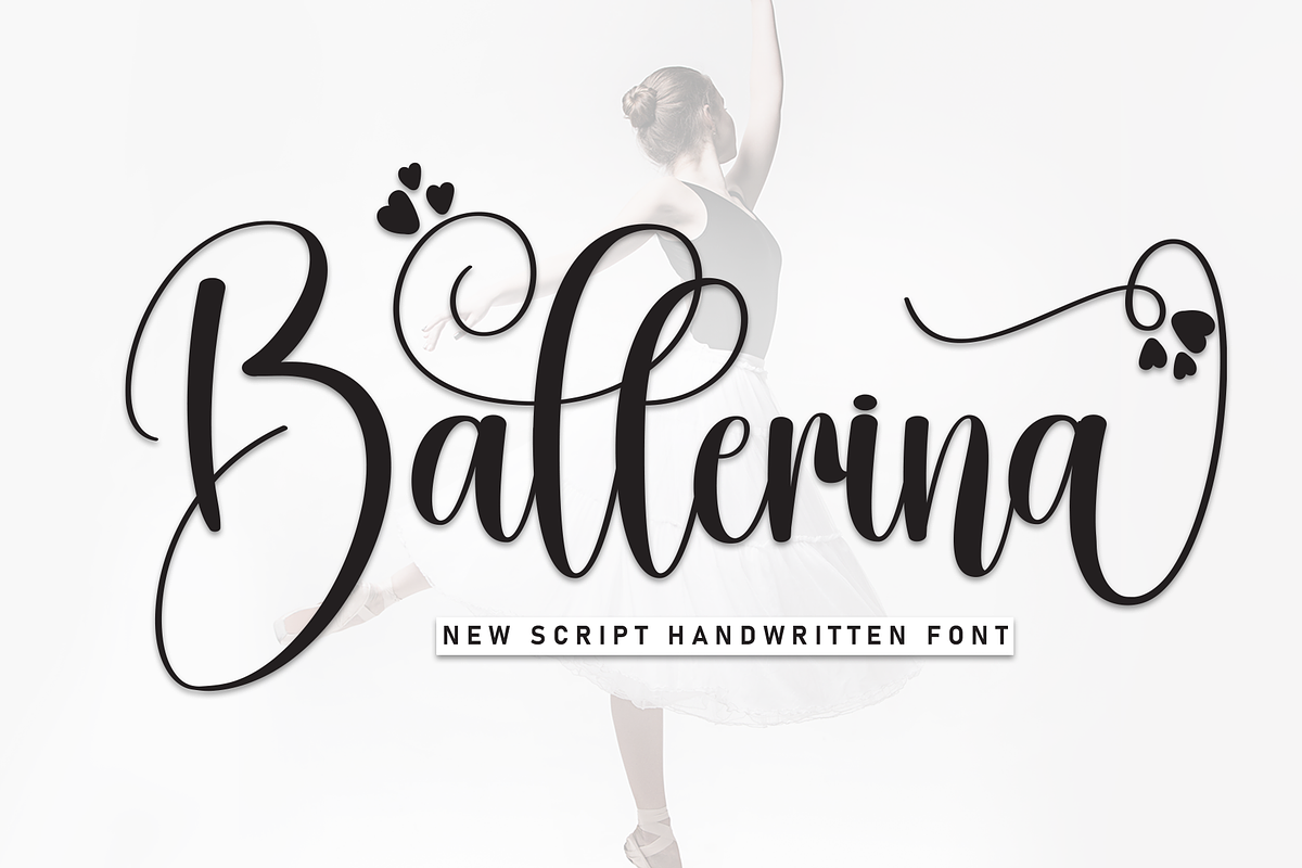 Ballerina | Script Font, a Handwritten Font by Scratchones (Photo 1 of 9)