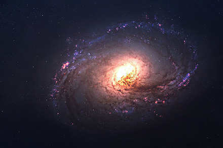 Awesome spiral galaxy many light years far from the Earth. Elements furnished by NASA, an Abstract Photo by Vadim Sadovski