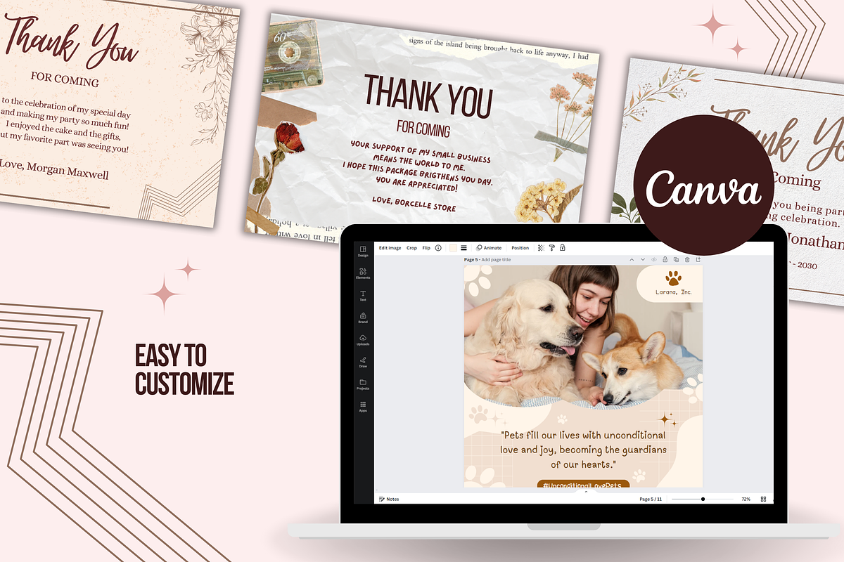 Thank You for Coming Templates Canva, a Templates & Theme by TemplateCastleStore (Photo 8 of 9)