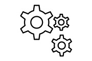 Gear Line Icon, an Outline Icon by Pexelpy (Thumbnail 1 of 2)