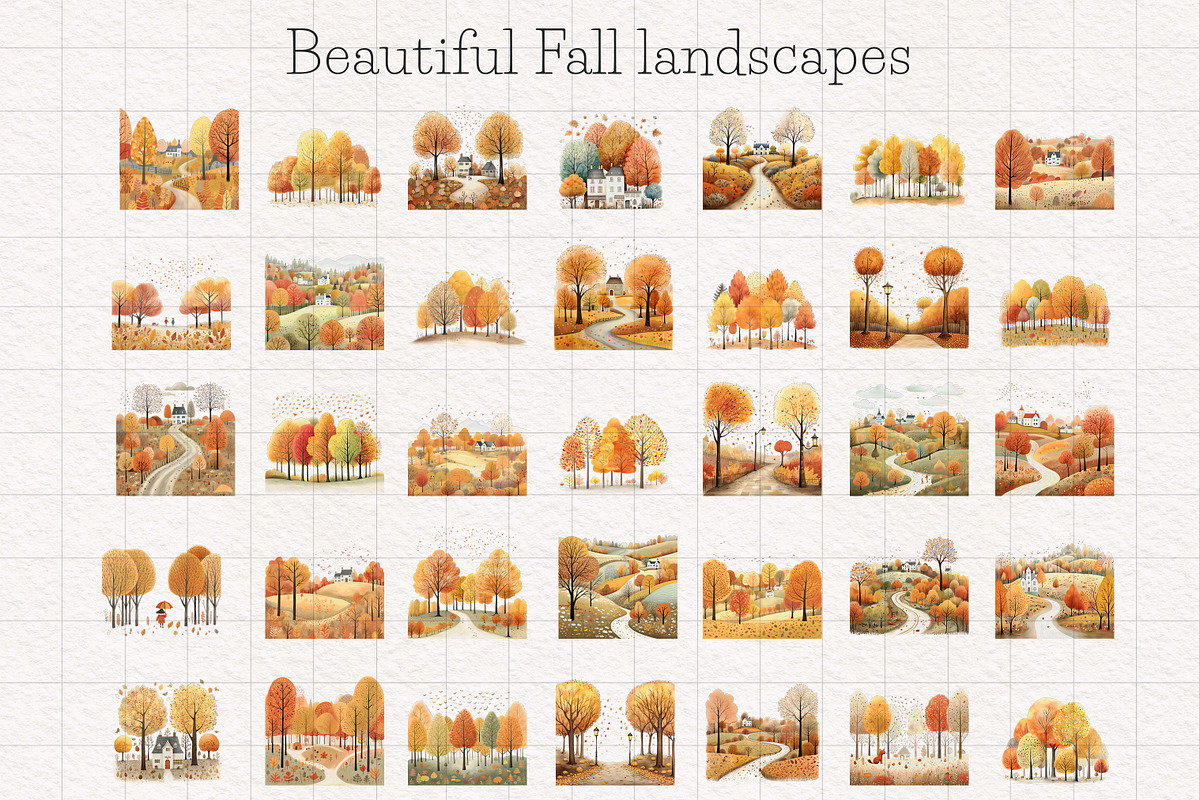Whimsy Boho Fall Clipart, a Decorative Illustration by PaintPixelCo (Photo 4 of 10)