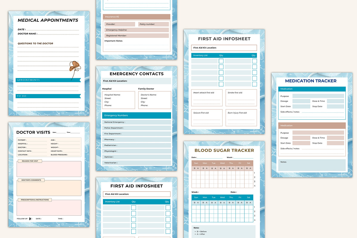 2026 Medical Tracker Mega Bundle, a Stationery Template by Designmela01 (Photo 9 of 10)