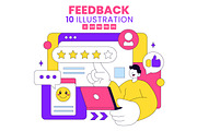 10 Customer Feedback Illustration, an Object Illustration by denayunebgt (Thumbnail 1 of 4)