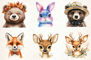 Animals Face Clipart, an Illustration by DreamCafeArt (Thumbnail 3 of 5)