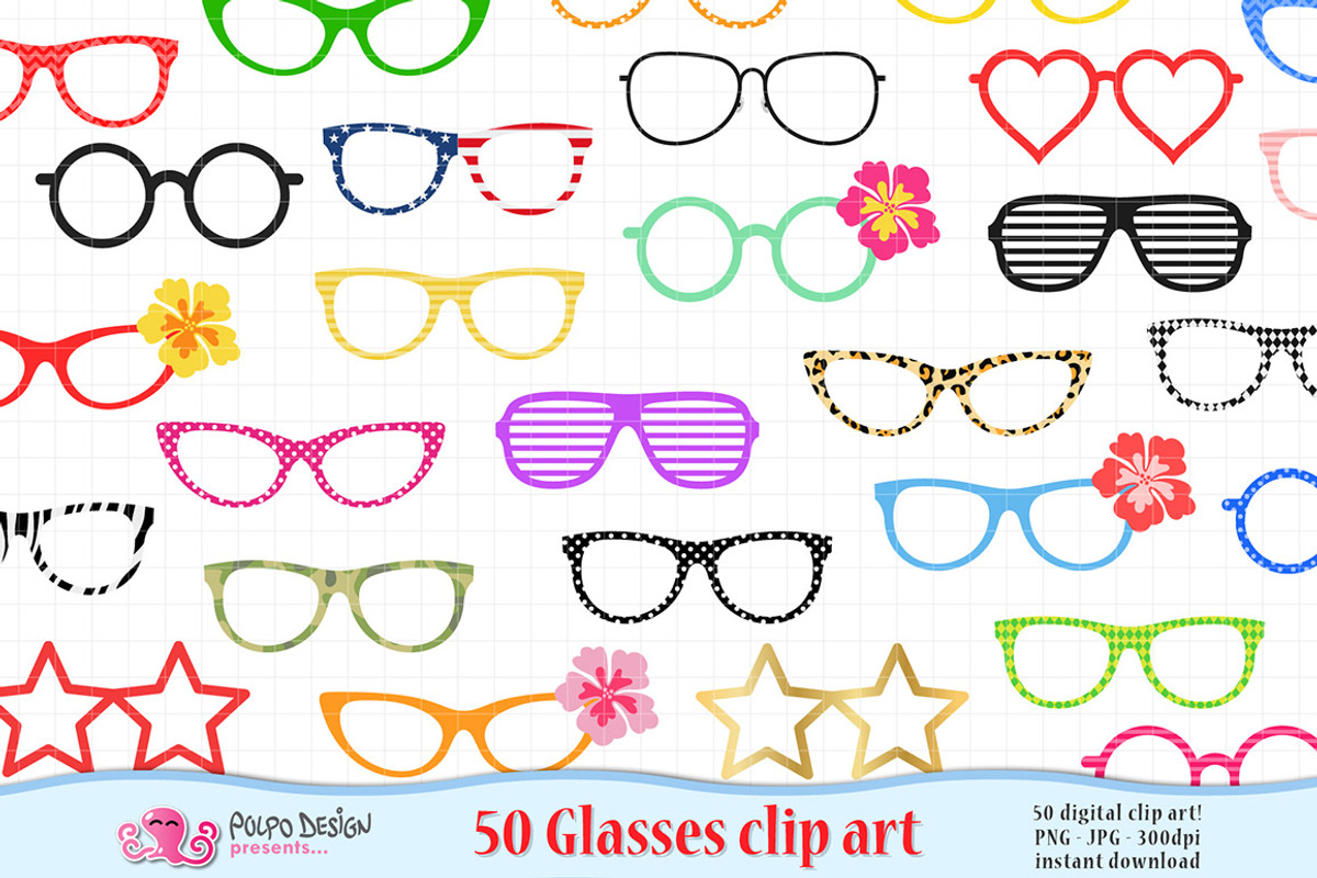 50 Glasses clipart, an Object Graphic by PolpoDesign (Photo 1 of 3)