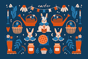 Happy Easter Day. Decorative Set., a Seasonal Illustration by Renberrry.Store (Thumbnail 5 of 10)