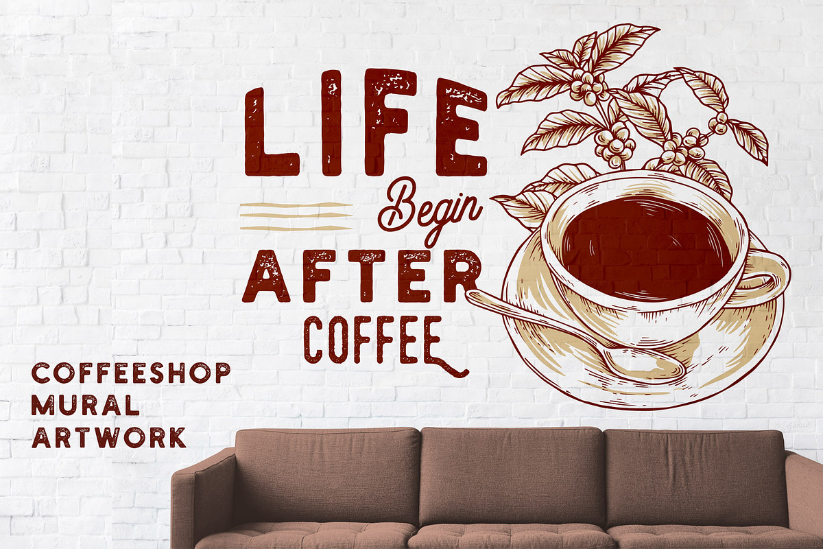 Coffee Shop Illustration Kit & Logo, an Illustration by Dawnside Graphic (Photo 10 of 10)