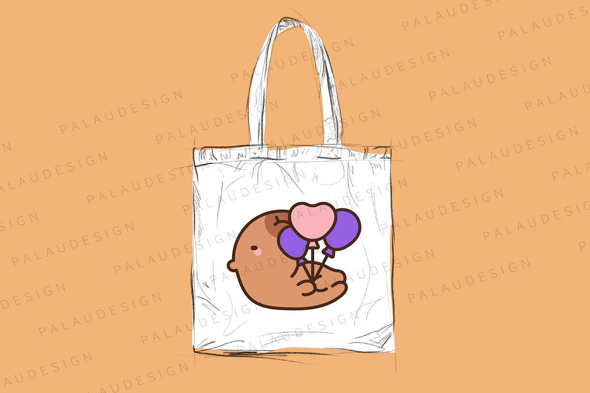 Cute Kawaii Capybara Birthday, an Animal Illustration by Palau (Photo 4 of 12)