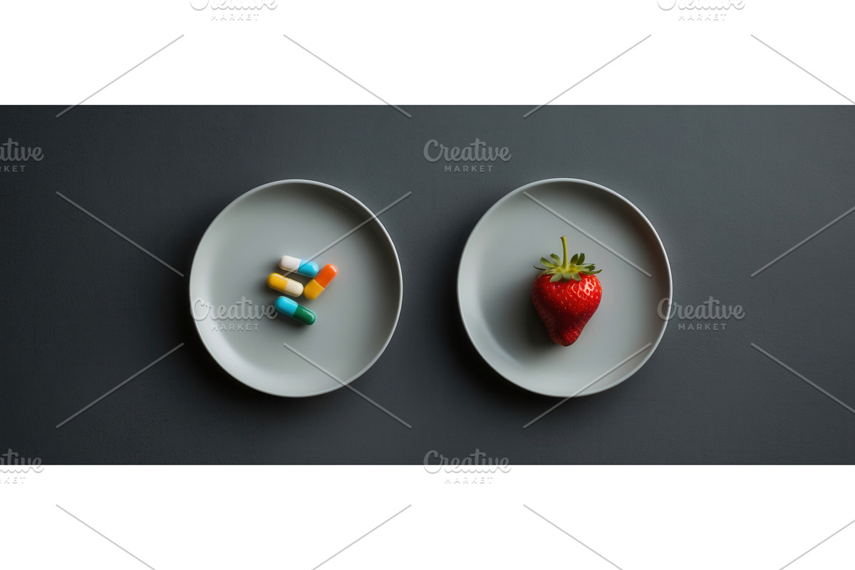 Comparison of colorful capsules and, an Illustration by tilialucida