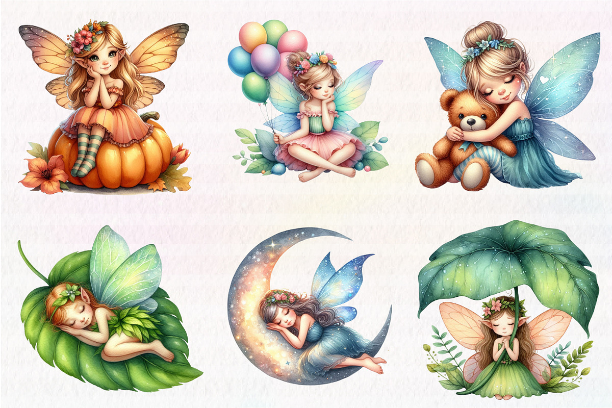 Fairy Garden Clipart Flowers clipart, an Illustration by CreationArt (Photo 2 of 5)