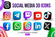 Social Media 3D Icons, an Icon by iHemalaya (Thumbnail 2 of 2)