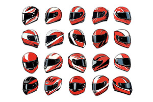 Motorcycle headgear cartoon vector, an Object Illustration by Valerie Bodnar