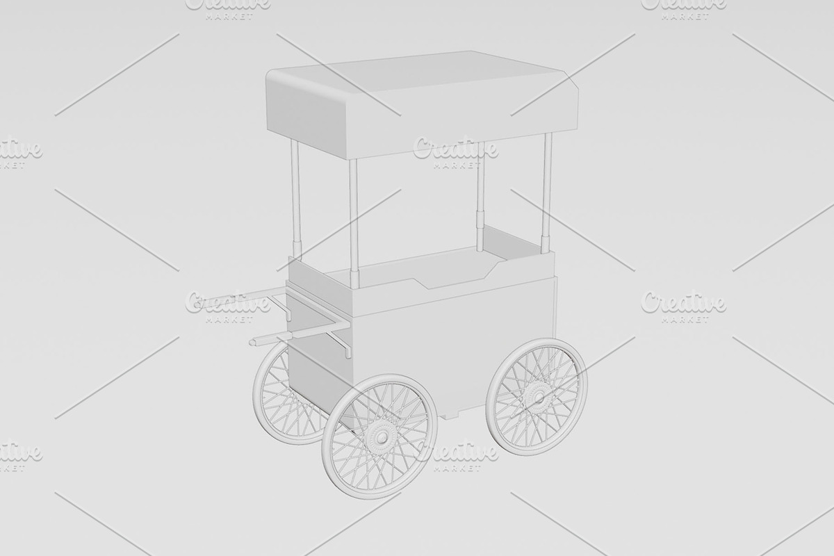 Coffee Cart 3D Model, an Object 3D Model by mrfauzi (Photo 7 of 8)