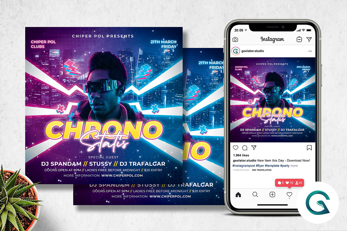Night Club Flyer Template, a Flyer Template by Geelator Studio