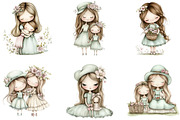Mother's Day Girls Clipart, an Illustration by Designking (Thumbnail 4 of 5)