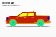 2025 Compact Pickup Truck Mockup Set, an Advertising Mockup by Halal Graphic Studio (Thumbnail 6 of 16)