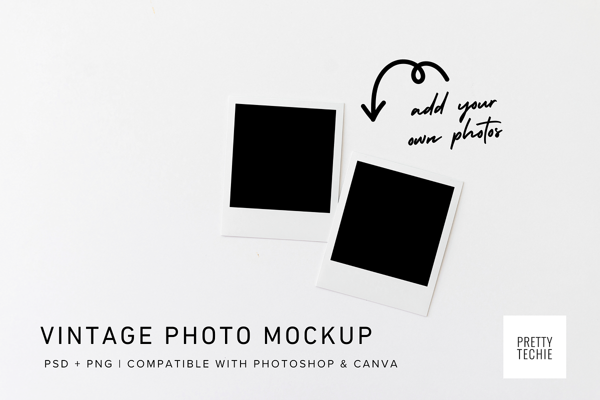 Square Film Photo Mockup psd png, a Product Mockup by Pretty Techie (Photo 1 of 5)