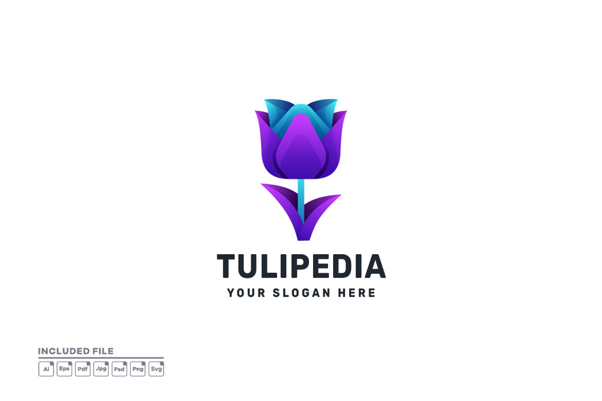 Vector Logo Tulip Gradient Colorful, a Branding & Logo Template by yuanesei