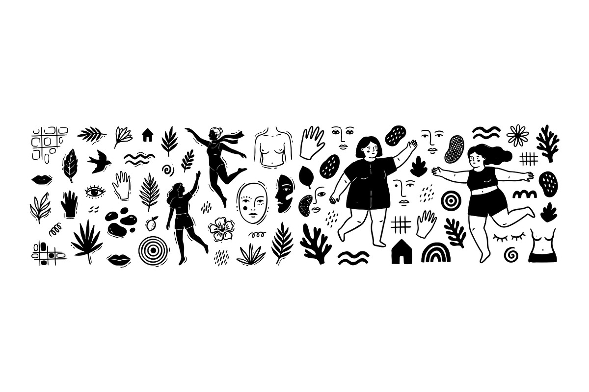 Abstract Black Line Art Set, an Illustration by designvectx (Photo 1 of 3)