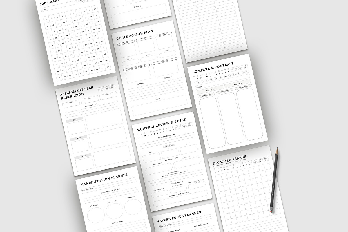 Planner Bundle Pack, a Stationery Template by Design Zone (Photo 6 of 6)