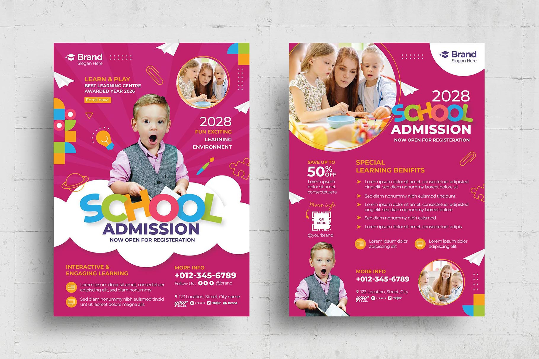 School Education Flyer Template, A Flyer Template By Brandpacks