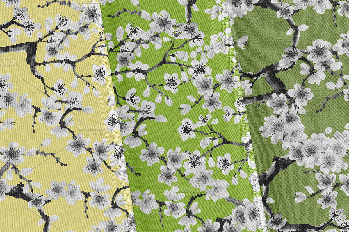 Cherry Blossom (Seamless Patterns), a Pattern Graphic by Sveta Aho (Photo 3 of 5)