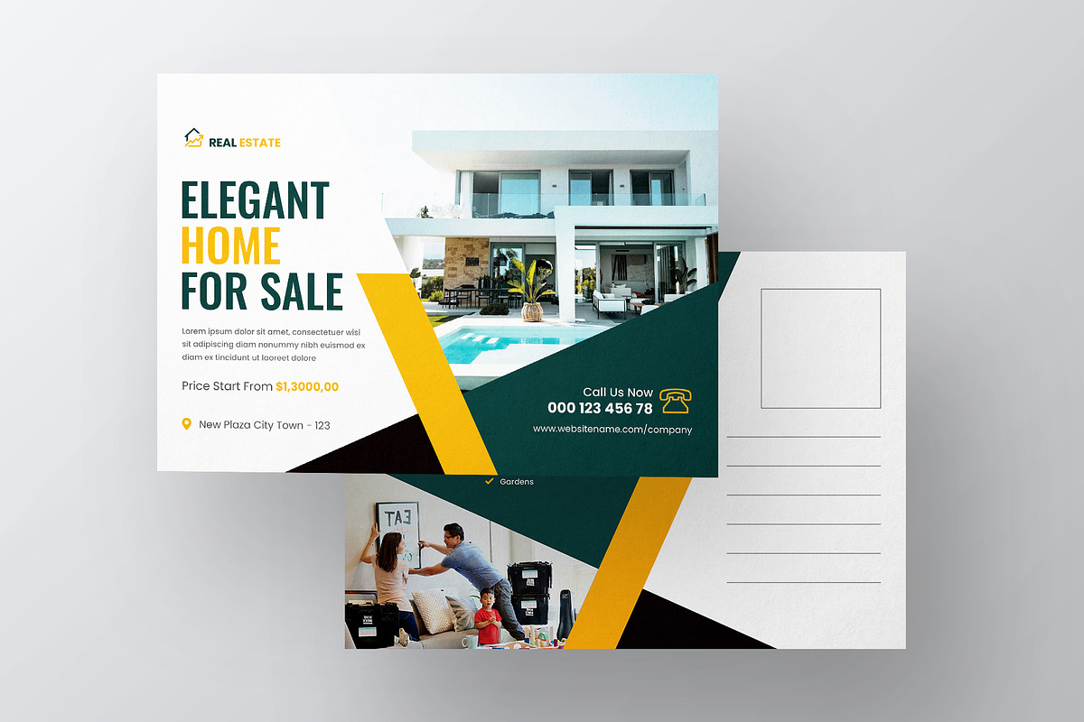 Real Estate Postcard Templates, a Stationery Template by Pixelpick (Photo 3 of 3)