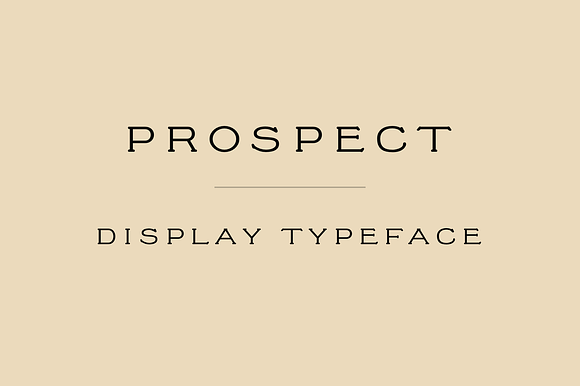 Prospect, Display font preview 6