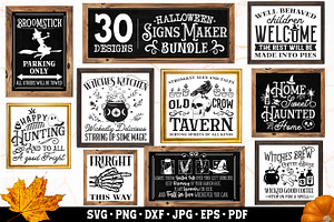 Halloween Signs Bundle SVG