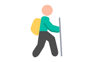 Tourist Flat Icon, a Duotone Icon by Pexelpy