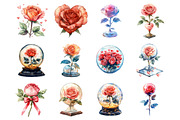 Valentine Rose Globe, an Illustration by Design Market (Thumbnail 3 of 3)