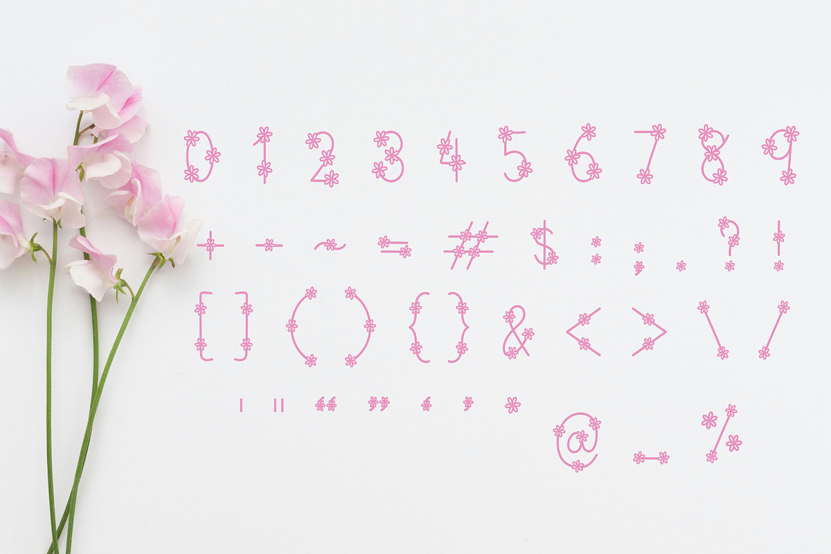 Flower Font, a Handwritten Font by LivelyAutumn11.11 (Photo 3 of 4)