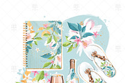 Summer Rose Gold Floral Clip Art, an Illustration by Frou Fou Craft (Thumbnail 6 of 8)