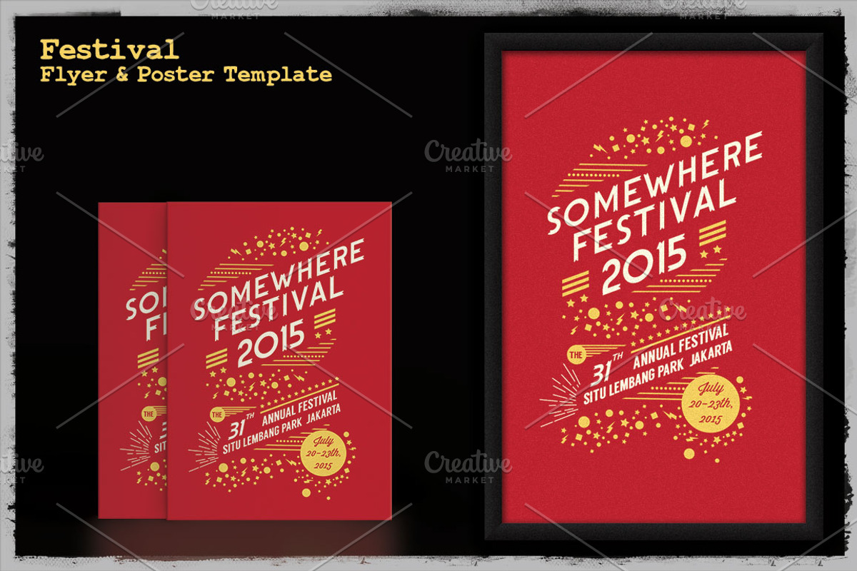 Festival Flyer & Poster Template, a Flyer Template by The Design For Co. (Photo 3 of 3)