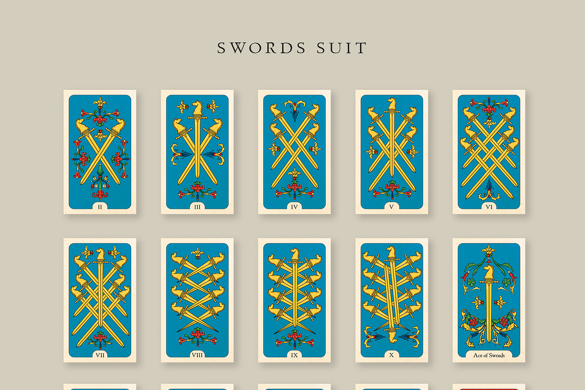 Horse Tarot Minor Arcana Deck, a Decorative Illustration by Olga Begak Art & Design (Photo 4 of 9)