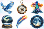 Enchanted Northern Lights Clipart, an Illustration by Canvas Craft (Thumbnail 2 of 3)