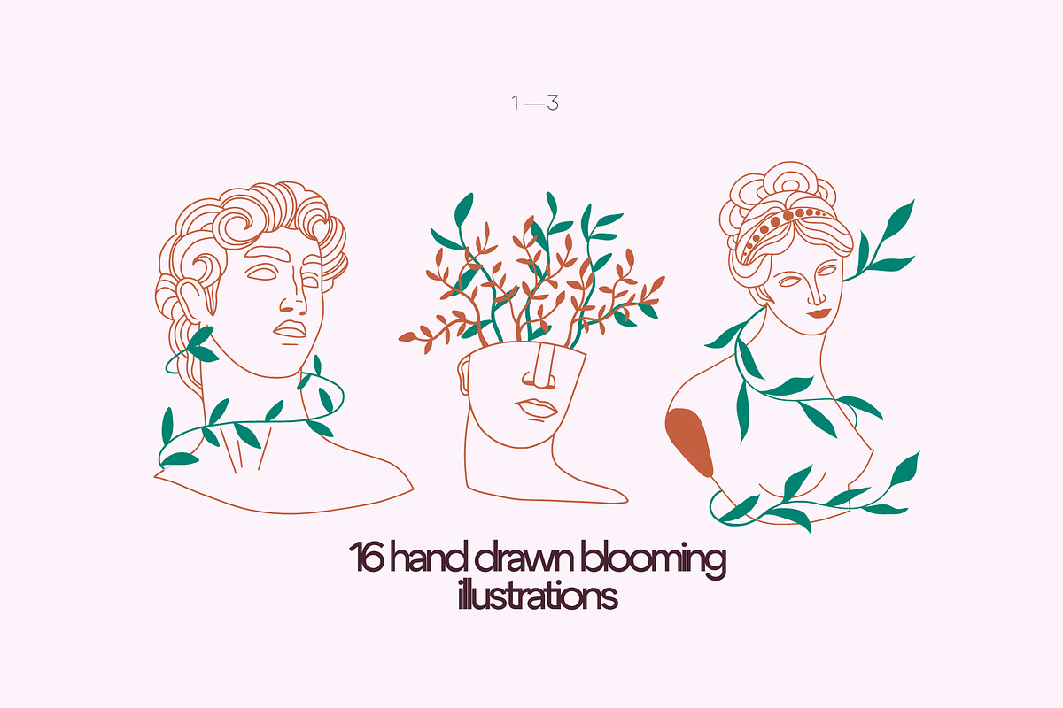 BLOOM floral spring summer bundle, a Seasonal Illustration by Lena Nikolaeva (Photo 10 of 14)