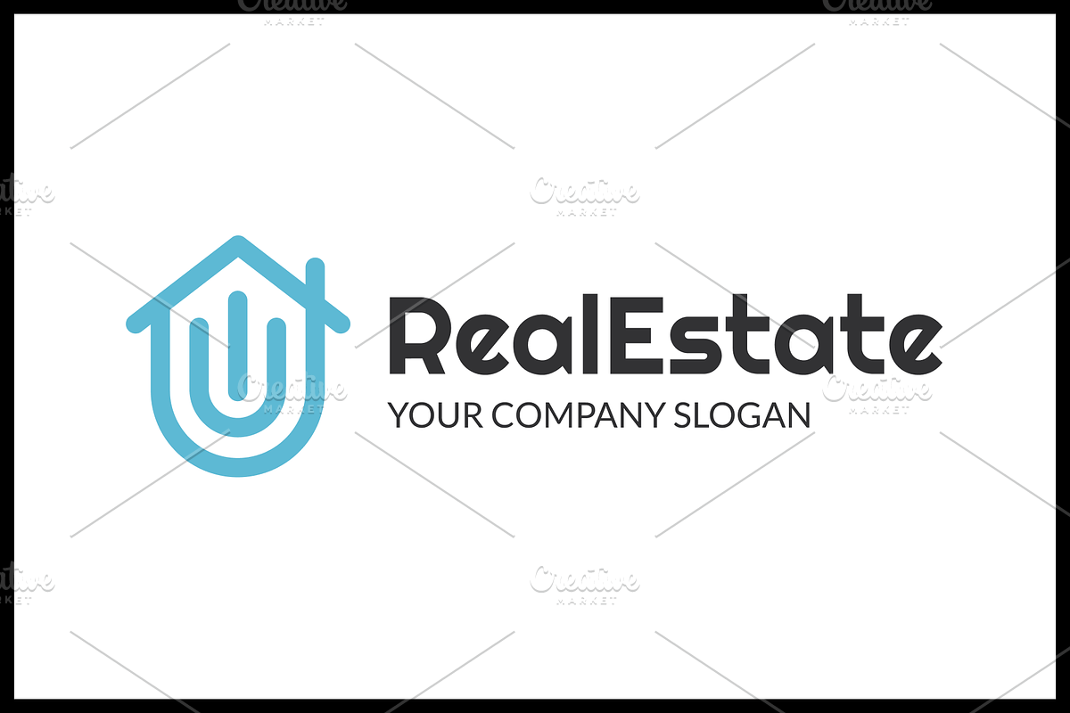 Real Estate Home Logo Template, a Branding & Logo Template by Pentaclay (Photo 1 of 4)