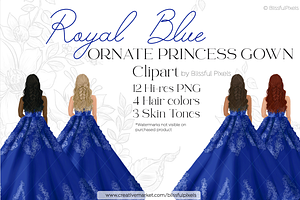 Princess Dress Quince Gown Clipart