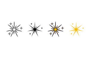 Signs of shining and bright start, an Object Illustration by skripnikbb