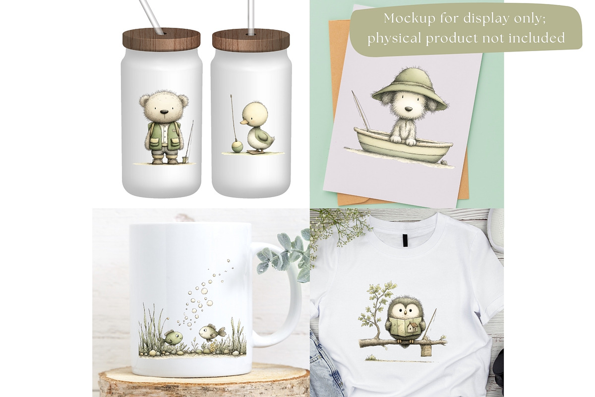 Fishing Watercolor Baby Shower, a Decorative Illustration by Nicole Branger Art (Photo 14 of 21)