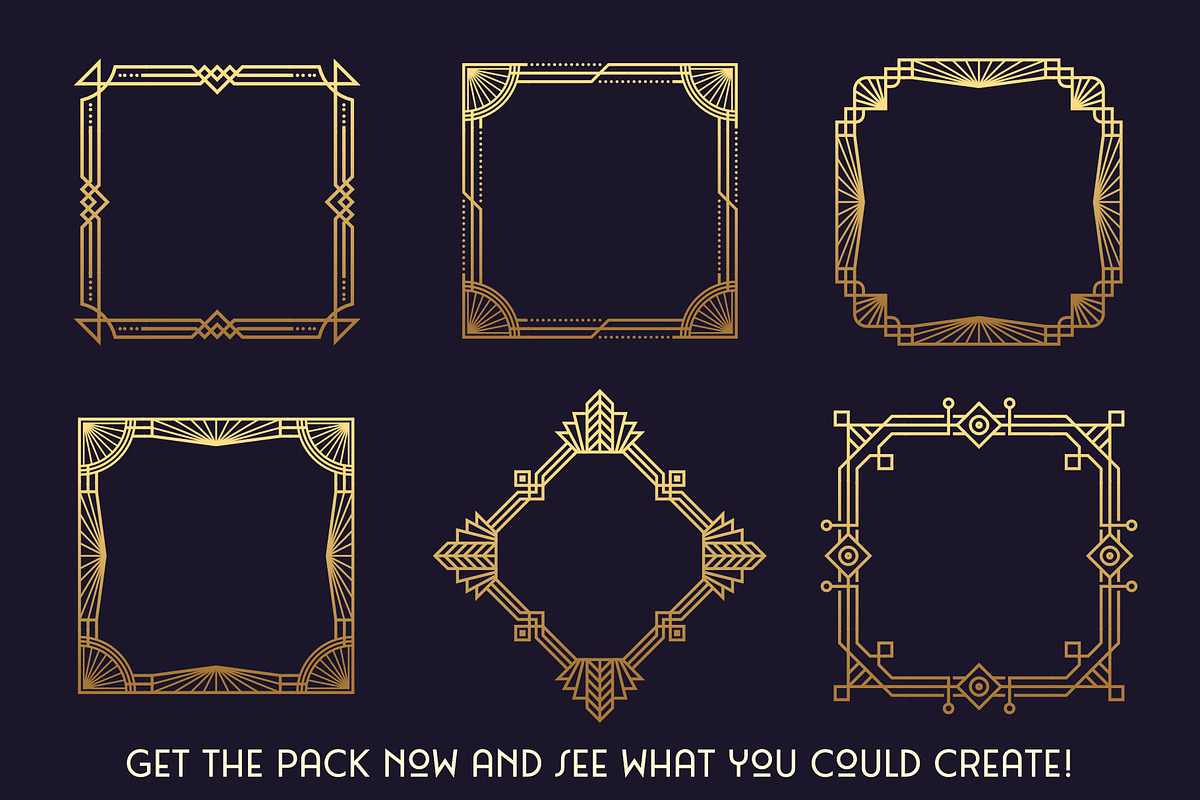 Art Deco Border & Frame Builder, an Object Graphic by The Artifex Forge (Photo 11 of 11)