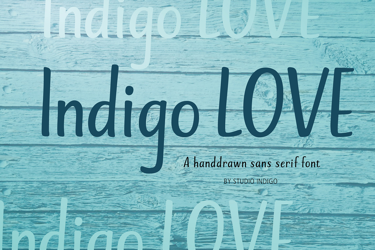 Indigo Love a Sans Serif Font