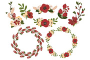 Christmas Floral Wreaths & Bunches, an Illustration by Amanda Ilkov (Thumbnail 4 of 4)