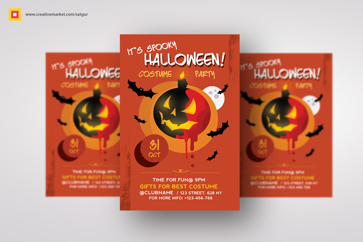 Halloween Flyer Vol 3, a Flyer Template by Satgur Graphic Design (Photo 2 of 5)